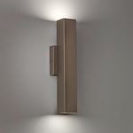 Cylo Solid Square Outdoor Wall Sconce - Cast Bronze / Opal