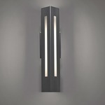 Cylo Triangle Outdoor Wall Sconce - Chrome / White Swirl
