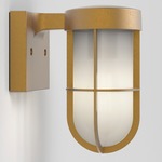 Cabin Outdoor Wall Sconce - Antique Brass / Frosted