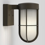 Cabin Outdoor Wall Sconce - Bronze / Frosted