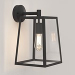 Calvi Outdoor Wall Sconce - Textured Black / Clear