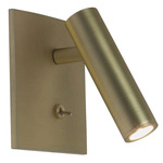 Enna Square Wall Sconce with Switch - Matte Gold