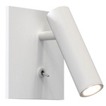 Enna Square Wall Sconce with Switch - Matte White