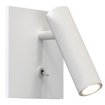 Enna Square Wall Sconce with Switch - Textured White