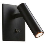Enna Square Wall Sconce with Switch - Matte Black