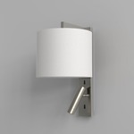 Ravello Reader Wall Sconce - Matt Nickel / White