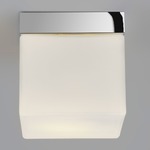 Sabina Square Ceiling Light Fixture - Polished Chrome / Opal