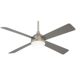 ORB Ceiling Fan with Light - Brushed Steel / Brushed Nickel / Silver