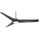 Timber Smart Ceiling Fan with Light - Brushed Nickel / Coal