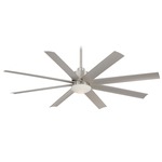 Slipstream Ceiling Fan with Light - Brushed Nickel WET / Silver / Opal