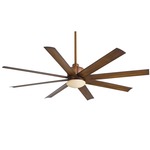 Slipstream Ceiling Fan with Light - Distressed Koa / Distressed Koa / Tinted Opal