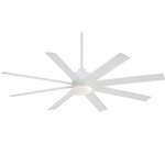 Slipstream Ceiling Fan with Light - Flat White / Flat White / Opal