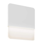Square Slim Outdoor Wall Sconce - White