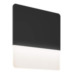 Square Slim Outdoor Wall Sconce - Black