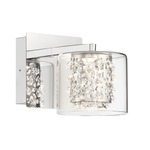 Wild Gems Wall Sconce - Chrome / Clear