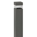 Quadro Outdoor Bollard Light - Anthracite Grey / Clear