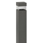 Quadro Outdoor Bollard Light - Anthracite Grey / Clear