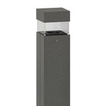 Quadro Outdoor Bollard Light - Anthracite Grey / Clear