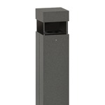 Quadro Outdoor Bollard Light - Anthracite Grey / Opal