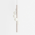 Willow Vertical Pendant - White Oak / White