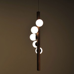 Willow Vertical Pendant - Walnut / Black