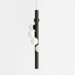 Willow Vertical Pendant - Black Oak / Black