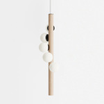Willow Vertical Pendant - Natural Oak / Black