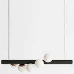 Willow Horizontal Pendant - Black Oak / Brushed Copper