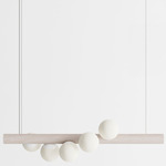 Willow Horizontal Pendant - White Oak / White