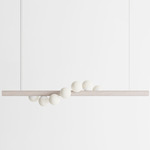 Willow Horizontal Pendant - White Oak / White