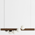 Willow Horizontal Pendant - Walnut / Black