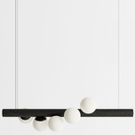 Willow Horizontal Pendant - Black Oak / Black