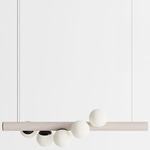 Willow Horizontal Pendant - White Oak / Black