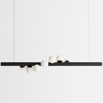 Willow Horizontal Pendant - Black Oak / Black
