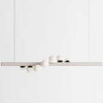 Willow Horizontal Pendant - White Oak / Black