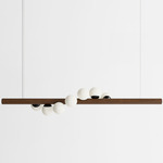 Willow Horizontal Pendant - Walnut / Black