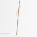 Willow Floor Lamp - Natural Oak / White