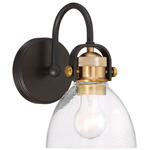 Monico Wall Sconce - Bronze / Brass / Clear Seeded