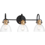 Monico Bathroom Vanity Light - Bronze / Brass / Clear Seeded