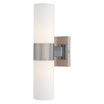 Capsule Bathroom Vanity Light - Brushed Nickel / Etched Opal