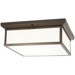 Traditional Ceiling Light - Harvard Court Bronze / Etched White