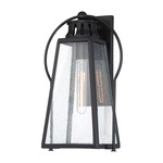 Halder Bridge Outdoor Wall Sconce - Sand Black / Clear Seeded