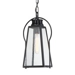 Halder Bridge Outdoor Pendant - Sand Black / Clear Seeded