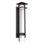 Kittner Outdoor Wall Sconce - Oil Rubbed Bronze / Clear Ribbed