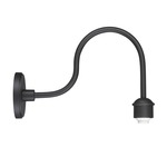 RLM Outdoor Hook Wall Sconce Arm - Sand Black