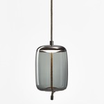 Knot Cilindro Pendant - Chrome Black / Glossy Smoke Grey