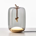 Knot Table Lamp - Brass / Transparent Smoke Grey