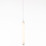 Puro Solo Vertical Pendant - Matte White / Triplex Opal