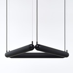 Puro Contour Pendant - Matte Black / Opaline Dark Grey