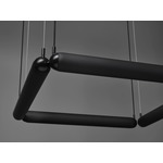 Puro Contour Pendant - Matte Black / Opaline Dark Grey